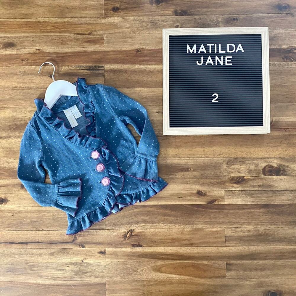 Matilda Jane Paint By Numbers Blue Polka Dot Juliet Cardigan (Jane Exclusive) 2